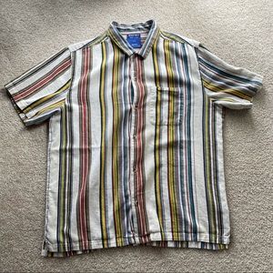 Urban Outfitters striped button up shirt short sleeve